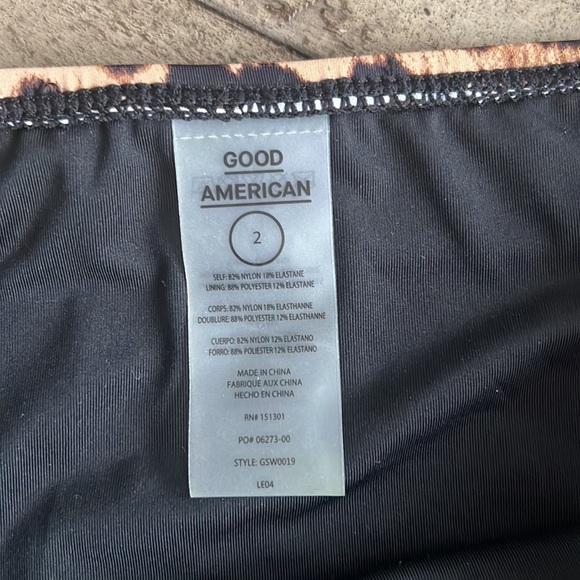 Good American Belted Bikini Bottom Show Off Leopard Size 2 - Picture 3 of 5